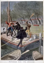 Kampf auf einem Lastkahn, 1902