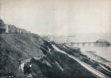 Folkestone - Ansicht der Lees und des Piers, 1895