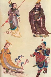 Vier berühmte Figuren der chinesischen Geschichte, 1907