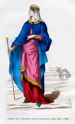 Fränkische Frau zur Zeit der Karolinger, 890-900, 1882-1884