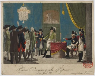 Friedrich der Große als Freimaurer im Jahr 1740