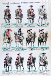 Französische Armee, berittene Musketiere, 18. Jahrhundert 19. Jahrhundert