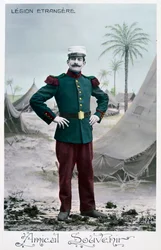 Postkarte der französischen Fremdenlegion, ca. 1900