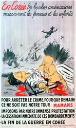 Französisches Antikriegsplakat zum Koreakrieg, 1950