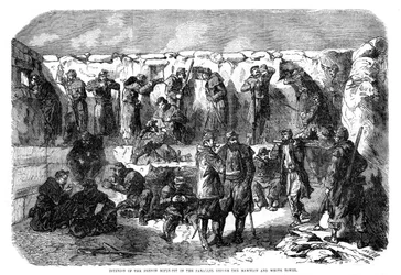 Französische Schützengrube in der Parallele vor dem Mamelon und dem Weißen Turm, Sewastopol, Krimkrieg, 1855