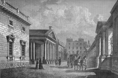 Vorderseite von Carlton House, Westminster, London, ca. 1820
