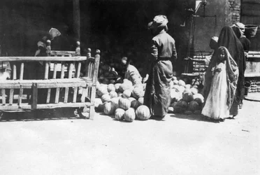 Obststand, Bagdad, Mesopotamien, Erster Weltkrieg, 1918
