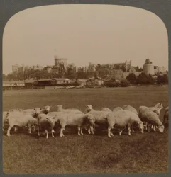 Gesamtansicht von Windsor Castle, England, 1896