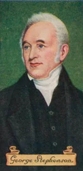 George Stephenson, aus einer Serie von Zigarettenkarten, 1935