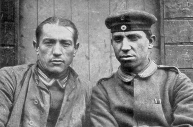 Deutsche Gefangene von kanadischen Truppen genommen, Vimy, Frankreich, Erster Weltkrieg, 1917