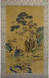 Gott der Langlebigkeit Shoulao und Junge, 19. Jahrhundert