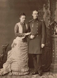 Großherzogin Anastasia Michailowna von Russland und Großherzog Friedrich Franz III., 1878