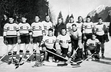 Eishockeyteam Großbritanniens, Olympische Winterspiele, Garmisch-Partenkirchen, Deutschland, 1936