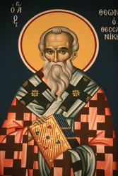 Griechisch-orthodoxe Ikone: Heiliger Theonas von Thessaloniki