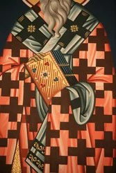 Detail einer griechisch-orthodoxen Ikone, Thessaloniki, Griechenland