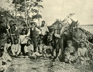 Gruppe von Aborigines, Lake Tyers, Victoria, Australien, 1901