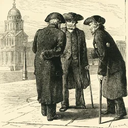 Gruppe von Greenwich-Pensionären, ca. 1878