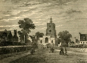 Hackney Kirche, ca. 1876