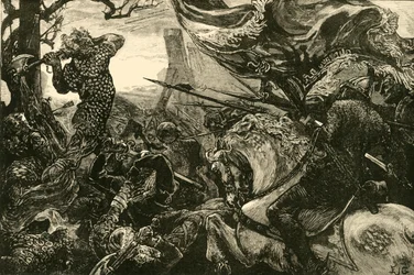 Harold in der Schlacht von Hastings, 1066, 1890