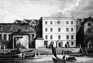Hauptquartier der Hanse-Kaufleute oder Esterlings in London, 1667