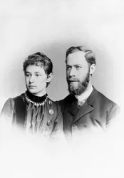 Heinrich Hertz, deutscher Physiker, mit seiner Frau Elisabeth