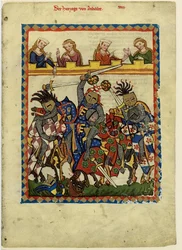 Heinrich I., Graf von Anhalt aus dem Codex Manesse, zwischen 1305 und 1340