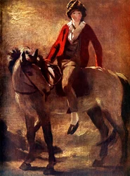 Henry Raeburn auf einem grauen Pony