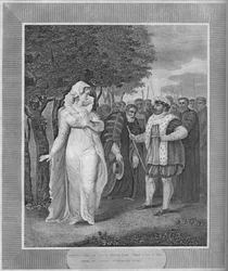 Heinrich VIII. in Wut mit dem Kanzler, der kam, um Catherine Parr zu verhaften, 1838