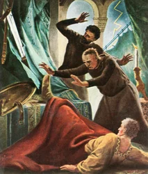 Heinrich V. wird vom Blitz getroffen im Kaiserhaus zu Goslar, 1936