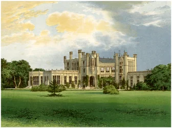 Highcliffe Castle, Dorset, Residenz der Marchioness of Waterford, um 1880