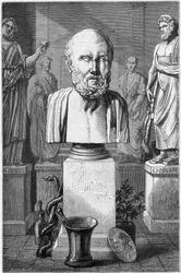 Hippokrates von Kos, antiker griechischer Arzt, 1866