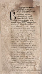 Historia Brittonum von Nennius. Erste Seite des Manuskripts, 11. Jahrhundert