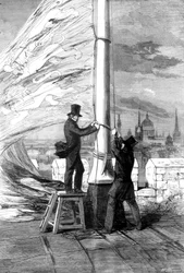 Hissen der königlichen Standarte im Tower of London, 1856