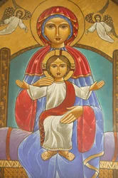 Heilige Jungfrau und Heiliger Johannes, Kame-Koptisches Kloster, Ägypten