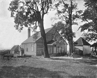 Haus, in dem Stonewall Jackson starb, Richmond, Virginia, USA, um 1900