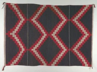 Hubbell Revival-Teppich mit Moki Moqui Streifen, um 1890-1910