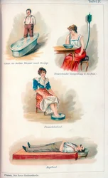 Hydrotherapie-Behandlungen, ca. 1902
