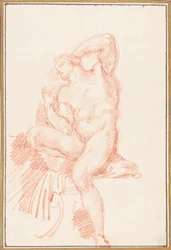 Ignudo von der Decke der Sixtinischen Kapelle