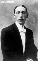 Igor Strawinsky, in Russland geborener Komponist, als junger Mann, um 1900