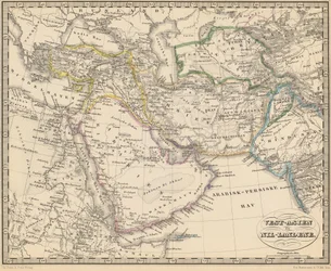 Illustration aus dem Buch Atlas over alle Jordens Dele von unbekanntem Autor und veröffentlicht von Chr. Steen & Søn (Kjøbenhavn, 1857)