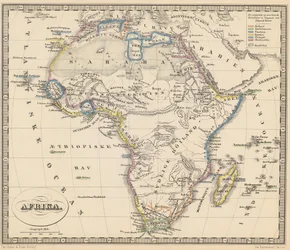 Illustration aus dem Buch Atlas über alle Teile der Erde von unbekanntem Autor, veröffentlicht von Chr. Steen & Søn (Kopenhagen, 1857)