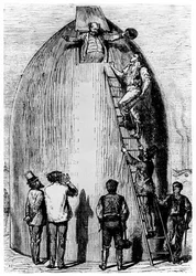 Illustration aus De la Terre à la Lune von Jules Verne, 1865