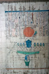 Bild des ägyptischen Schöpfungsmythos aus dem Papyrus von Anhai
