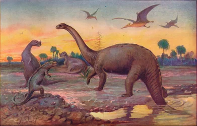 Im Saurierzeitalter, als die Bewohner der Welt riesige Reptilien waren, 1907
