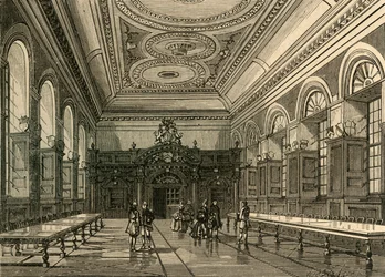 Innenansicht der Stationers Hall, 1876