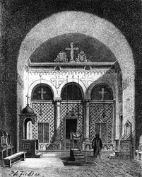 Innenraum einer Kirche, Ägypten, 1881
