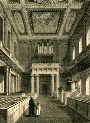 Innenraum der Chapel Royal Banqueting House, Whitehall, 1881