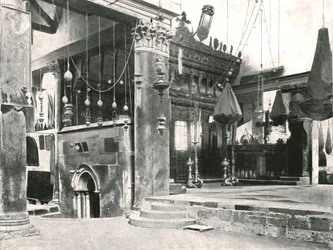 Innenraum der Geburtskirche, Bethlehem, Palästina, 1895
