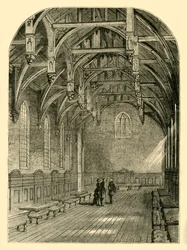 Innenansicht der Großen Halle, Lambeth Palace, 1800, um 1878