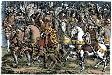 Interview zwischen Franz I. und Heinrich VIII. auf dem Feld des Goldenen Tuchs, 1520, 1870